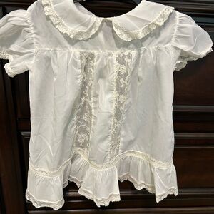 Sheer vintage lace baby dress unknown size